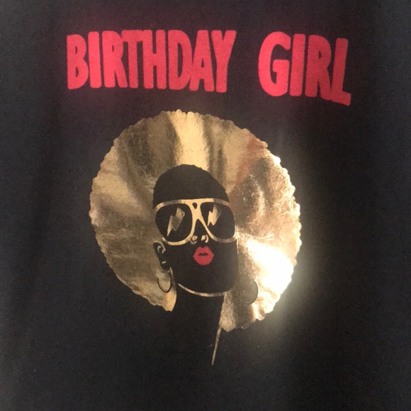 NWOT Birthday Girl Crop Top Tee - Picture 4 of 5